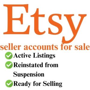 Etsy Seller Account For sale Reinstated with Active Listings